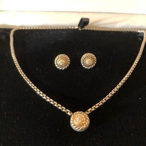 David Yurman Pave Diamond Necklace & Earrings Set